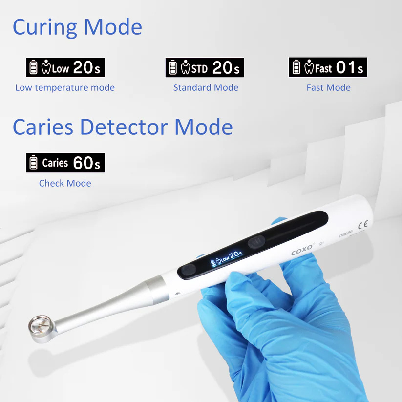 COXO DB686 Q1 Dental Curing Light - 2500mW/cm² with Caries Mode
